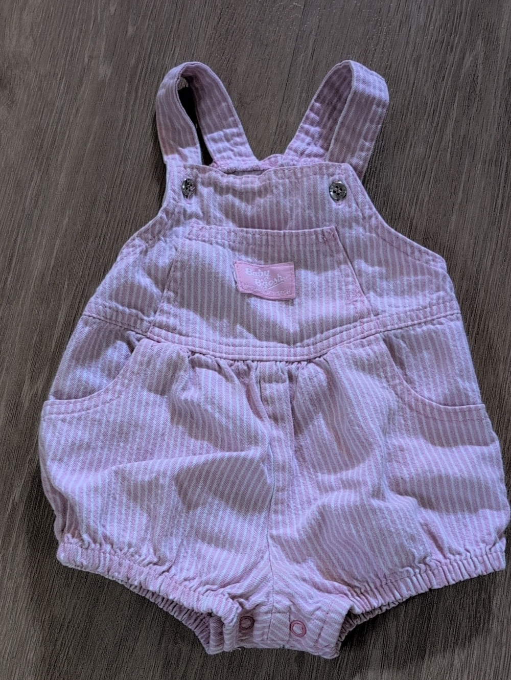Vintage Oshkosh Baby Bubble Romper Pink 12m